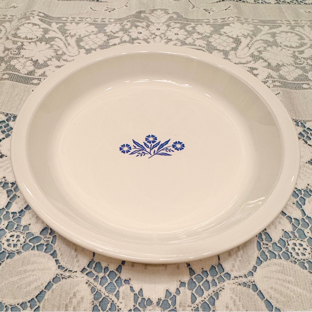 Corning Ware Blue Cornflower Pie Serving Plate P-309 - Picture 2 of 5